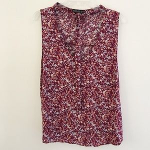 F21 | Floral Print Choker Tie Neck Blouse